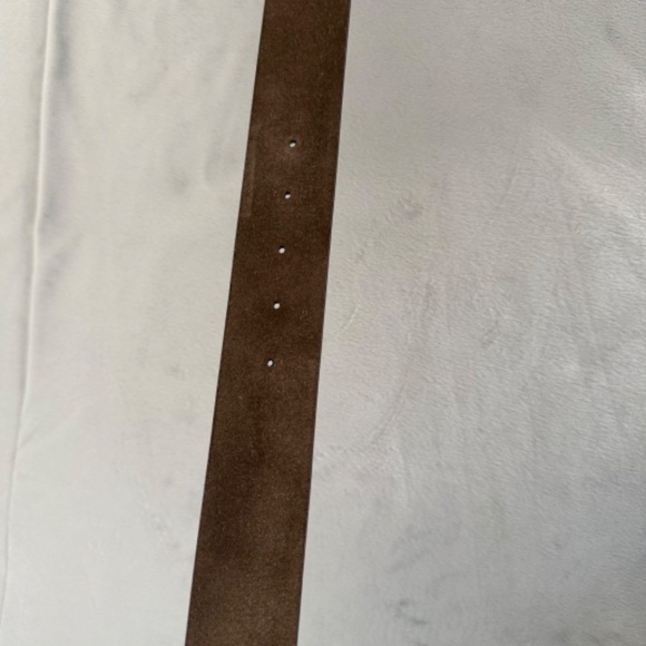 Brunello Cucinelli Suede Leather Belt w/Gold Tone Buckle main image 8